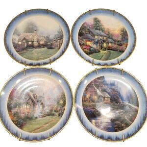 Vintage Thomas Kinkade Lenox Plate Limited Edition Twilight Cottages Numbered